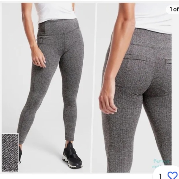Athleta Delancey Herringbone Leggings (L) - Picture 2 of 11